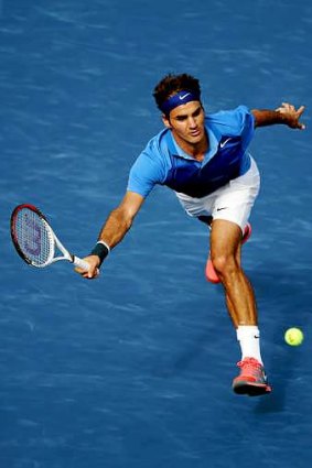 Comfortable: Roger Federer is through to the third round.