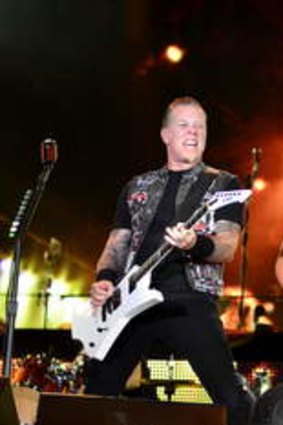 Monster jam: James Hetfield and Kirk Hammett.