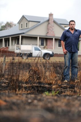 Builder Andrew Schilling moved to Kinglake West a week before the fires and now wants to play his part in the new construction.