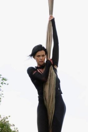 Charlize Theron in the movie <em>Aeon Flux</em>.
