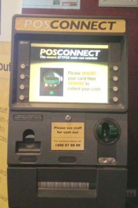 The PosConnect system helps gamblers access cash.