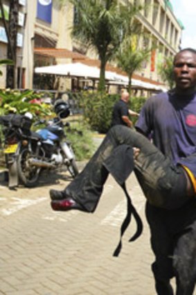 A scene from the Westgate Mall shooting in Nairobi.