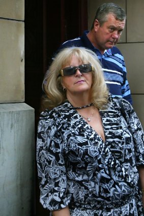 Judy Moran and the man she is co-accused of murdering, her brother-in-law Desmond "Tuppence" Moran, at a Melbourne Court in 2004.