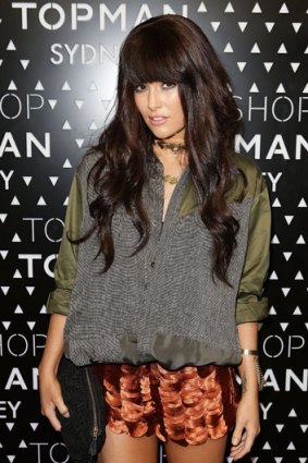 Erin McNaught at Topshop Sydney's launch party.