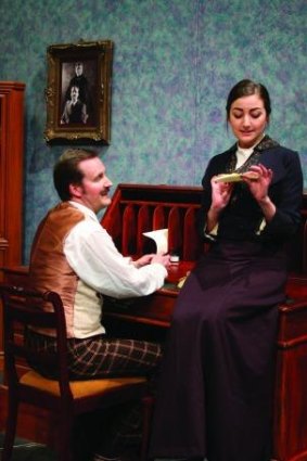 Peter Holland, left and Natalie Waldron in Gaslight at Theatre 3.