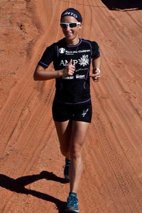 Samantha Gash during the 397 kilometre Simpson Desert crossing.