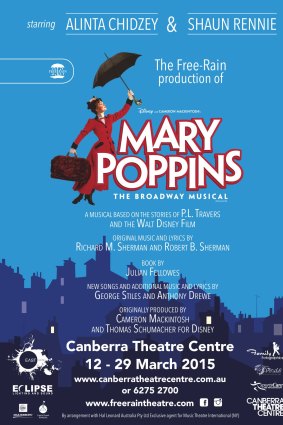 Flying in: <i>Mary Poppins</i> makes its Canberra debut in 2015.