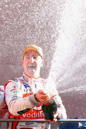 Bubbling over: Jamie Whincup will line up against the best in the Race of Champions in Bangkok.
