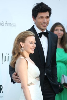 Kylie Minogue and Andres Velencoso in Cannes earlier this year.
