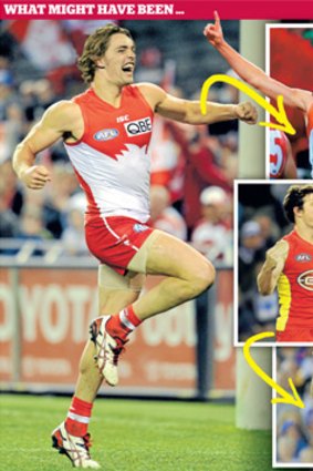 SLIDING DOORS: If Joe Daniher (far left) had chosen Sydney over Essendon, Lance Franklin (above) might have joined the Giants, Kurt Tippett (left) could have gone home to the Gold Coast and Essendon might have drafted Brodie Grundy (below).