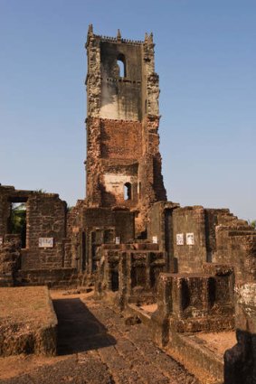 The ruined bell tower at St Augustine.