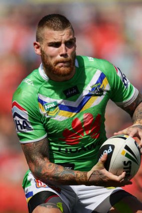 Josh Dugan during his final match for the Raiders.