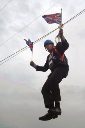 Johnson was famously stranded mid-air during a stunt to promote the 2012 London Olympics.