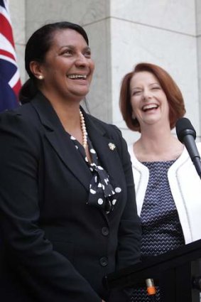 Prime Minister Julia Gillard and Nova Peris
