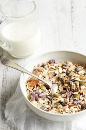 "I am fed up with muesli that is full of dried fruit smothered in sulphur dioxide and dusty stuff. Muesli should be 100 per cent wholegrains, nuts, seeds and berries."
