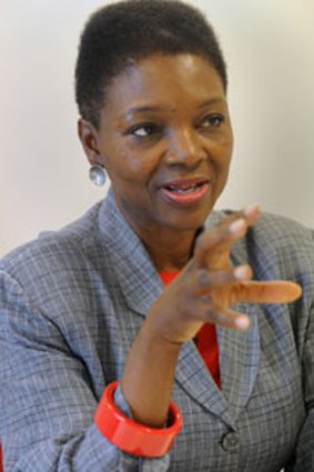 Time to move on...Britain's new high commissioner, Baroness Valerie Amos, yesterday.