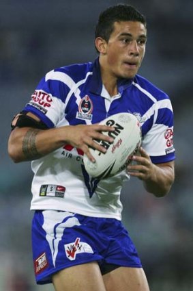 Then: Sonny Bill Williams was already a star with the Bulldogs back in 2005.