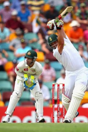 Ominous ... Jacques Kallis was in fine touch on the first day of the First Test at the Gabba on Friday.