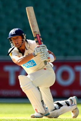 Cameron White hits out for the Bushrangers.
