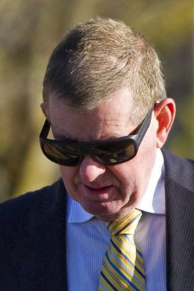 Wanted charges dismissed: Peter Slipper arrives at court on Wednesday.