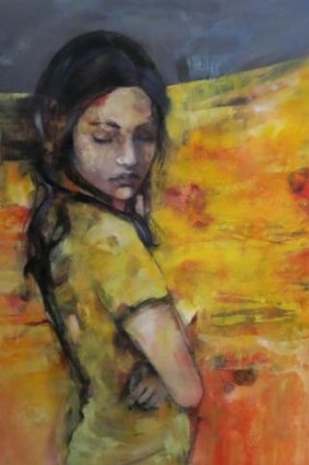 Gosia Orzechowska, Untitled. Mixed media on canvas