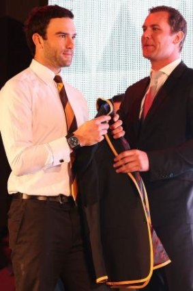 Lewis receives his All-Australian blazer.