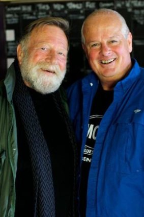 Chris Dockrill with friend and patron Jack Thompson.