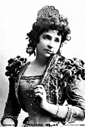 Bon voyage: Dame Nellie Melba plays Rosina in The Barber of Seville.