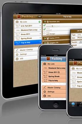 A screenshot of the Packing Pro app.
