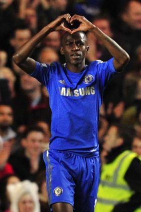 Chelsea's Brazilian midfielder Ramires celebrates after scoring the team's fifth goal in its 8-0 demolition of Aston Villa.