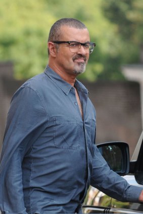 George Michael leaves the Cote Brassiere restaurant in Highgate on August 25, 2013 in London, United Kingdom.