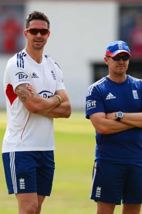 Kevin Pietersen and Andy Flower.