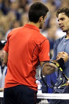 Respect: Djokovic congratulates Nadal.
