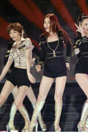 Stage presence … Nine Muses perform in Seoul in 2012.
