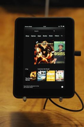 The new Kindle Fire HD 7" on display at Amazon's Kindle Fire event.