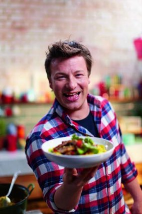 Twice as nice ... Jamie Oliver is outselling Jeff Kinney, Bryce Courtenay and E.L. James.