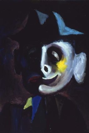 <i>Tivoli Clown</i> 1945, by Albert Tucker.