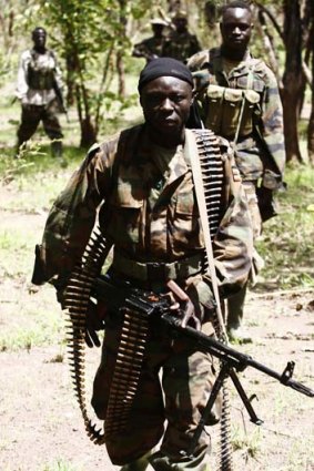 Ugandan soldiers hunt Joseph Kony.