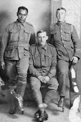Serving: Private Douglas Grant, left, with Private Harry Avery and an unidentified British soldier.