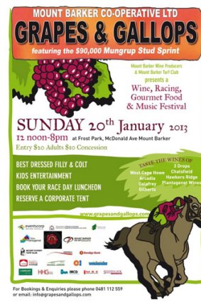 The Grapes & Gallops race day is expected to bring at least 2,000 revellers to Frost Park