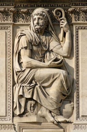 A relief of Herodotus by Jean-Guillaume Moitte (1806) in the Louvre, Paris.