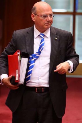 ICAC witness: Senator Arthur Sinodinos in Canberra on Monday.