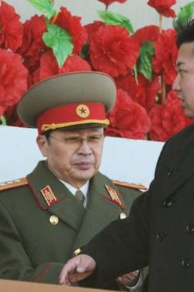 North Korean leader Kim Jong-un and his uncle Jang Song-thaek in 2012.