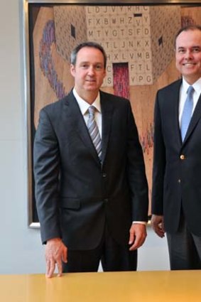 Graham Kerr (left) replaces Alex Vanselow as BHP Billiton's chief financial officer.