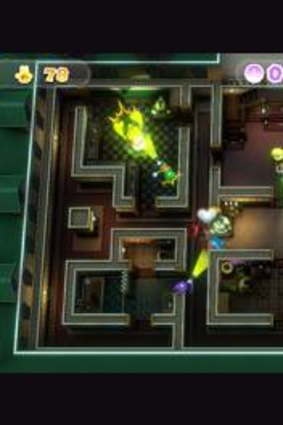 Play the ghost or the ghost hunters in Luigi's Ghost Mansion.