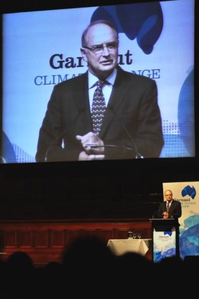 Professor Ross Garnaut speaks at the Melbourne Town Hall on his recently released climate change paper.