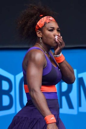 Powerful weapon &#8230; Serena Williams fell just short on Thursday of clocking the fastest serve by a woman.