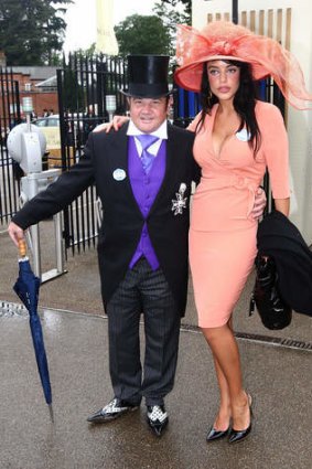 On display ... Lyons with Elissa Friday at Ascot Racecourse in the UK in 2011.