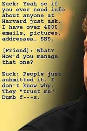 Mark Zuckerberg and the transcript.