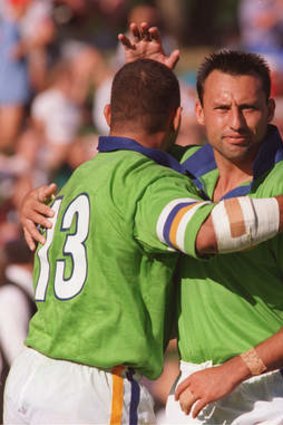 Legend in lime green: Laurie Daley in 1996.